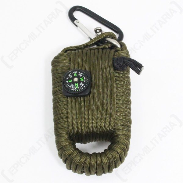 Large Paracord Military Survival Kit - Olive Camping/Hiking Equipment