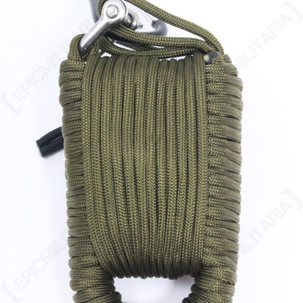 Large Paracord Military Survival Kit - Olive Camping/Hiking Equipment - Image 3