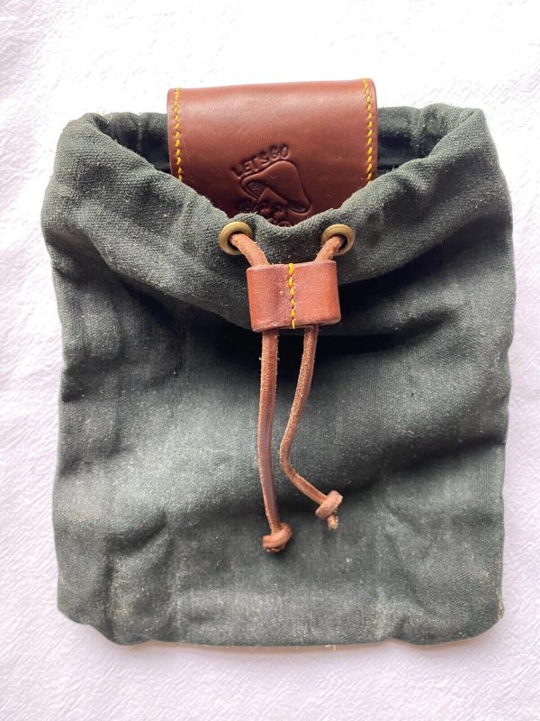 Leather and canvas foraging bag (hand made) - Image 4