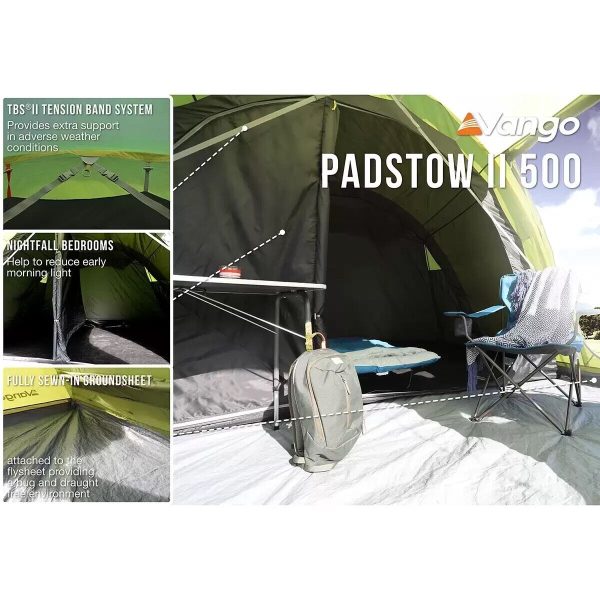 Vango Padstow II 500 - 5 Person Family Tent - Image 2