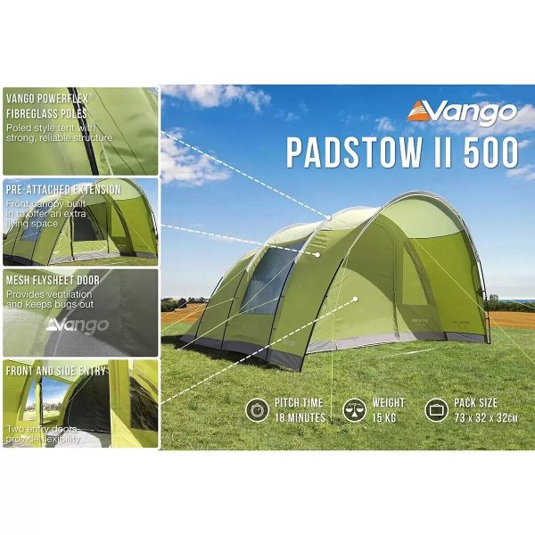 Vango Padstow II 500 - 5 Person Family Tent