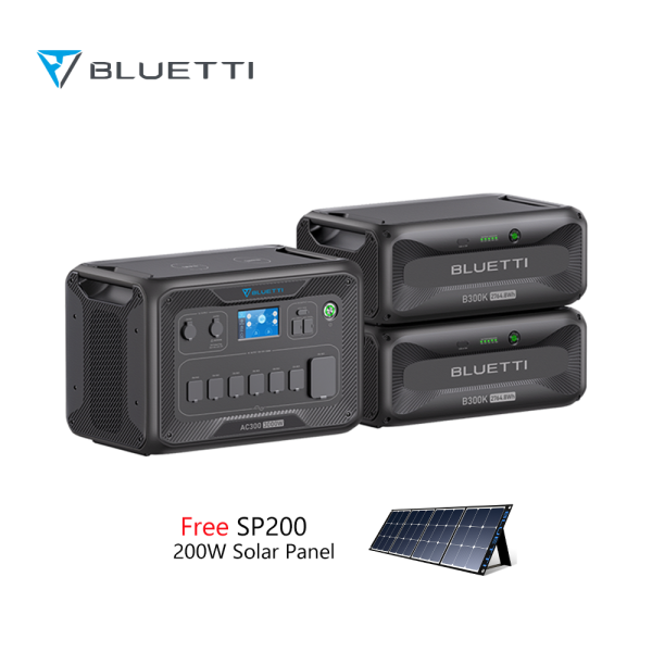 Bluetti AC300 and 2×B300K Expansion Battery (2764.8Wh)