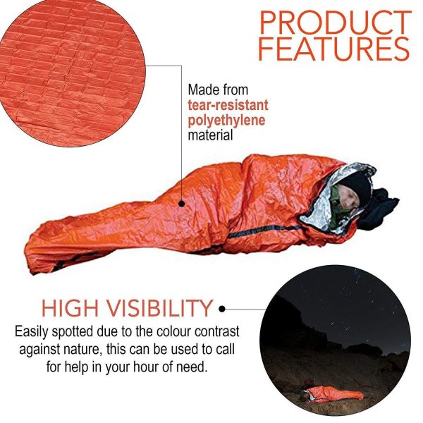 2 Pack Emergency Survival Bivvy Bag - Image 2