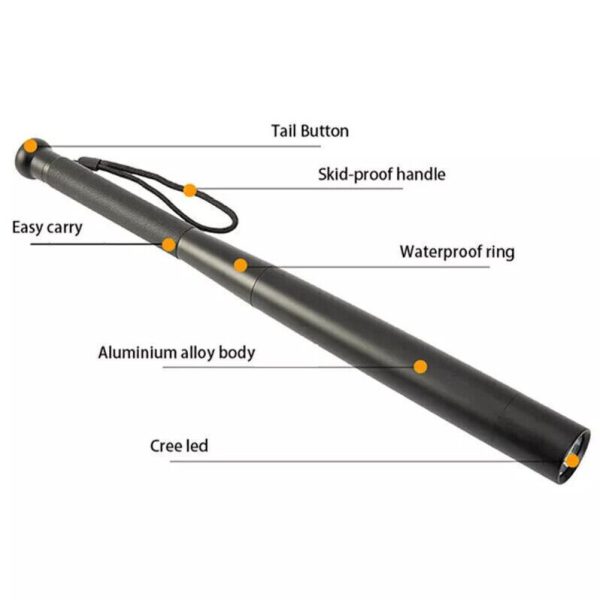 3-Mode LED Flashlight - Baseball Bat - Image 13